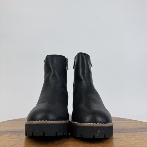 Womens Blondo Damaris Black Leather Waterproof Casual‎ Ankle Boots Size 8 M GUC - Picture 3 of 8